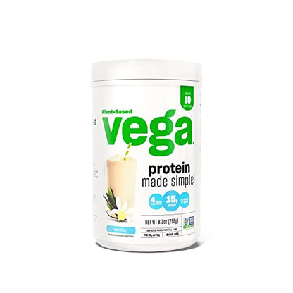 Vega Protein Made Simple Protein Powder, Vanilla - Stevia Free, Vegan, Plant Based