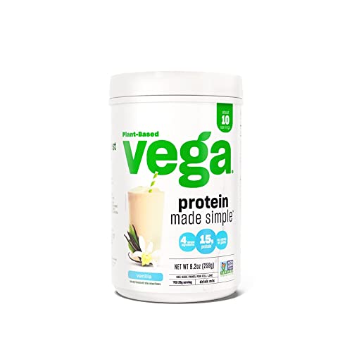 Vega Protein Made Simple Protein Powder, Vanilla - Stevia Free, Vegan, Plant Based