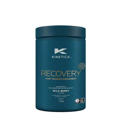 Kinetica Recovery Powder, Post Workout Drink, Muscle Repair and Energy Store Replenisher, 20 Servings, Wild Berry, 1.5kg