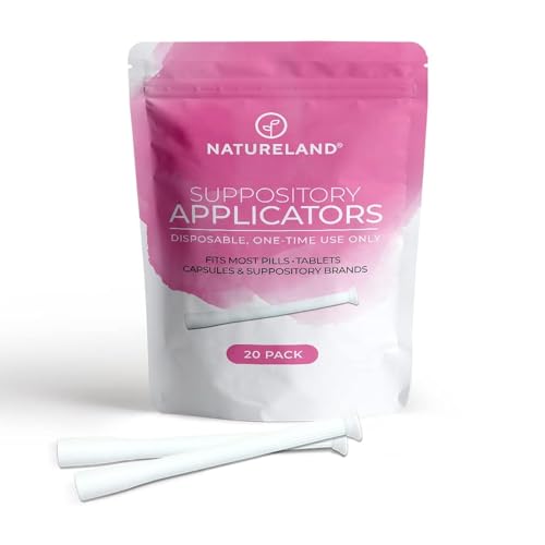 Natureland [20/40 Pack Vaginal Suppository Applicators for Women,Soft Tip Auxiliary Tool for Pills