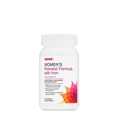 GNC Women's Prenatal Multivitamin Formula with Iron | Supports Pregnancy and Healthy Baby