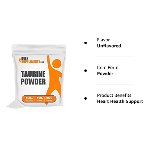 BULKSUPPLEMENTS.COM Taurine Powder - Taurine Supplement, Taurine 2000mg