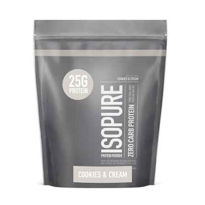 Isopure Protein Powder, Zero Carb Whey Isolate, Gluten Free, Lactose Free, 25g Protein