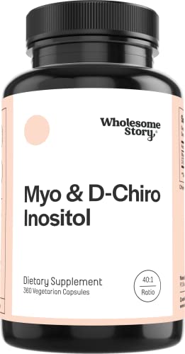 Myo-Inositol & D-Chiro Inositol Capsules, 90-Day Supply, 40:1 Ratio for Hormonal Balance 