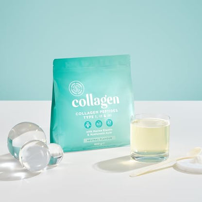 Collagen Powder with Hyaluronic Acid 400g - Collagen Peptides Supplement + Amino Acids