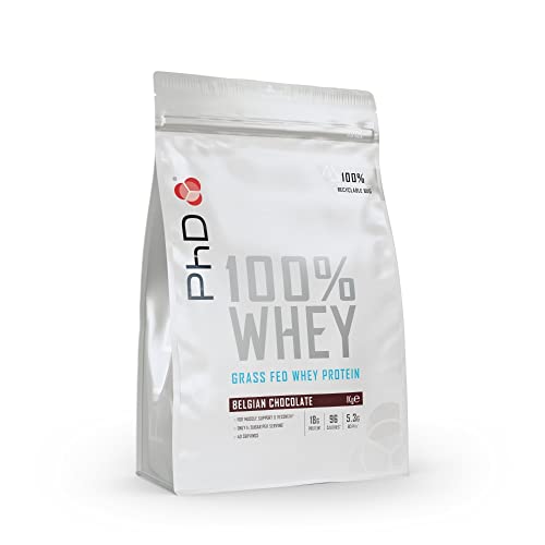 PhD Nutrition 100 Percent Whey, Grass Fed Whey, Lean Muscle Protein Powder