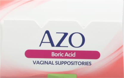 AZO Boric Acid Vaginal Suppositories, Helps Support Odor Control and Balance Vaginal PH