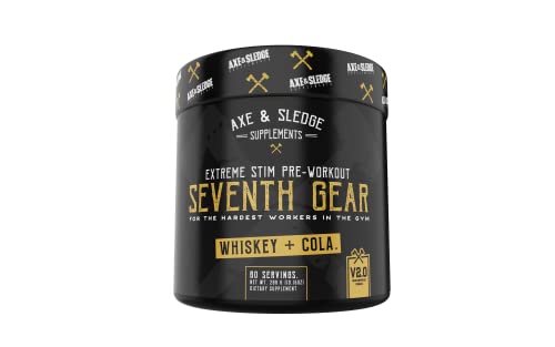 Axe & Sledge Seventh Gear V2 High-Stimulant Pre-Workout, Increases Energy, Focus