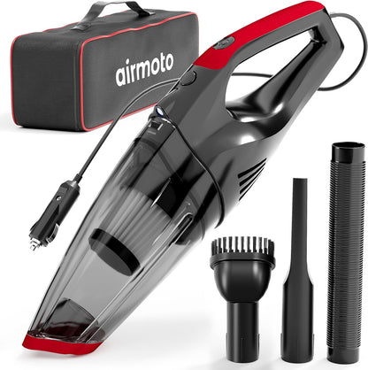 Airmoto Car Vacuum Cleaner High Power with 16 Ft Cord - 12V Portable Handheld Vacuum