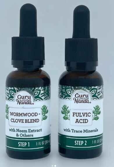 GuruNanda Paracleanse with Wormwood, Clove & Fulvic Acid with Neem Extract - 2 Step