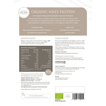 The Organic Protein Co. - Madagascan Vanilla Organic Whey Protein Powder