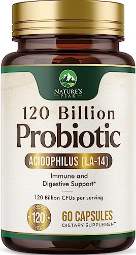 Nature's Peak Probiotics for Digestive Health - 120 Billion CFU with Diverse Strains 