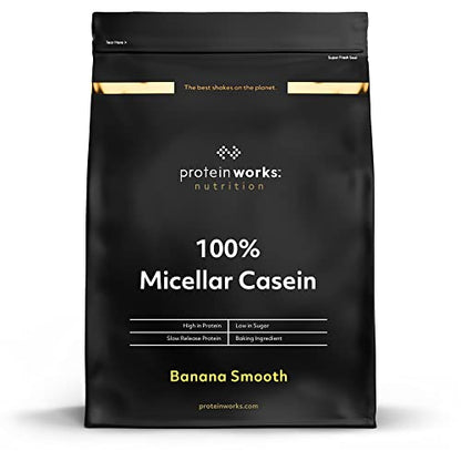 Protein Works 100% Micellar Casein Protein Powder | Slow Release Protein Shake | Amino Acids