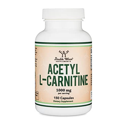 Acetyl L-Carnitine 1,000mg Per Serving, 150 Capsules (ALCAR for Brain Function Support