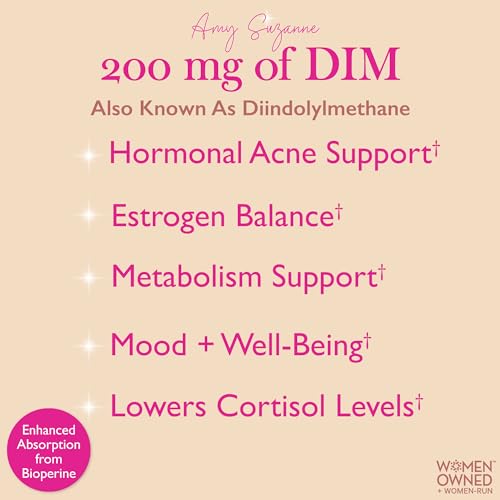 Amy Suzanne DIM Supplement - Menopause, PMS, and Hormonal Acne Support - Estrogen Metabolism