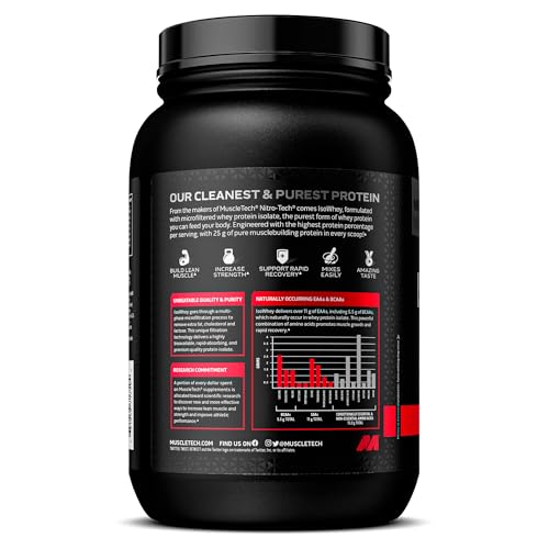 MuscleTech | IsoWhey | Whey Protein Isolate Powder| Muscle Builder for Men & Women