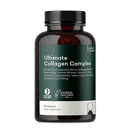 Ultimate Collagen Capsules Complex - High Strength 2500mg Supplement - 16 Nutrients for Healthy Joints Skin Hair