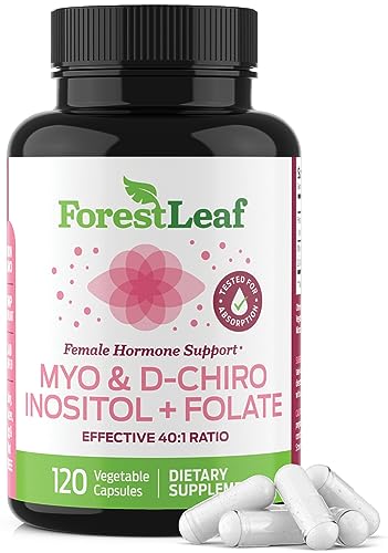 Myo-Inositol & D-Chiro Inositol Capsules w Folate - 40 1 Ratio 2000mg Myo