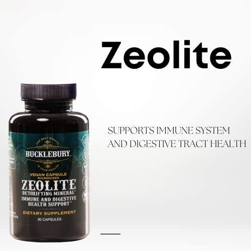 BUCKLEBURY Zeolite Micronized Smart Mineral Capsules - Supports Detox, Immune