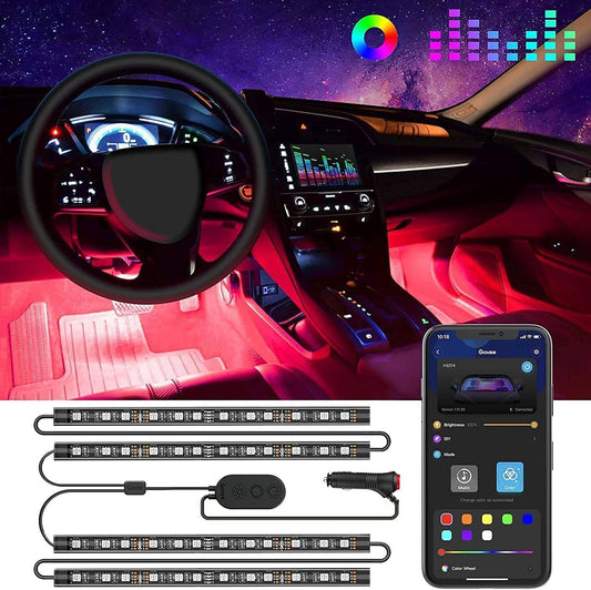 Govee Car LED Lights, Smart Interior Lights with App Control, RGB Inside Car Lights