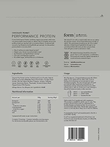 Form Performance Protein - Vegan Protein Powder - 30g of Plant Based Protein per Serving