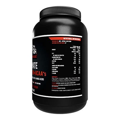 Ultimate Whey Protein + BCAA’s Powder, Premium High Protein Isolate, Enhance Lean Muscle Mass and Recovery, 1kg