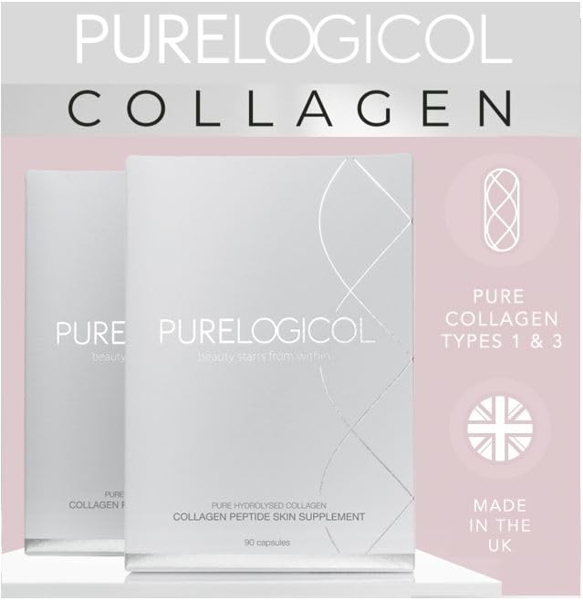 Collagen Tablets, Best Hydrolysed Protein Peptide Skin Supplement - 90 x Collagen Capsules x 800mg