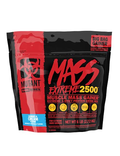 Mutant Mass Extreme Gainer Whey Protein Powder, Build Muscle Size & Strength with High