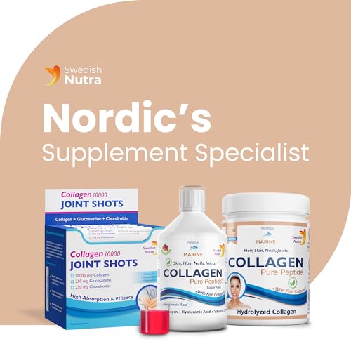 Swedish Nutra Powder Marine Collagen - Pack of 300g, 30 Day Supply | Minimize Fine Lines, Wrinkles & Improve Skin Elasticity | High Absorption Rate