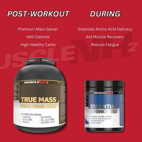 MuscleNh2 True Mass Four Four Zero Mass Gainer Protein Powder, High Calories and Protein