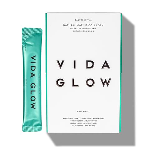 Vida Glow - Natural Hydrolysed Marine Collagen Sachets | Promotes Glowing Skin + Smooths Fine Lines 