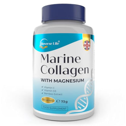 Reverse Life Powerful Marine Collagen Tablets 1800mg with Vitamin C & Vitamin D3 + Magnesium