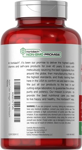 Horbaach Apple Cider Vinegar Capsules | 2400mg | 150 Count | Non-GMO, Gluten Free