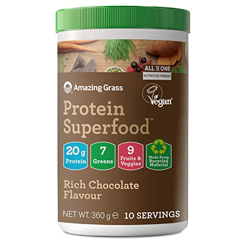 Amazing Grass Protein Superfood, Organic Vegan Protein Powder with Fruit and Vegetables