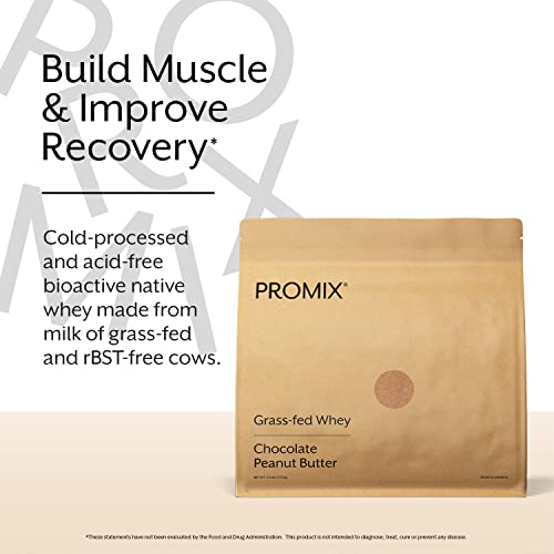 Promix Whey Protein Powder, Chocolate Peanut Butter - 2.5lb Bulk - Grass-Fed & 100%