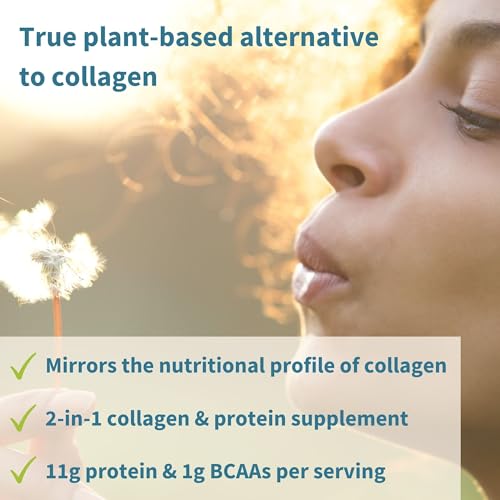 Vegan Collagen Powder, Natural Vanilla Flavour, Plant-Based Peptide Protein Supplement