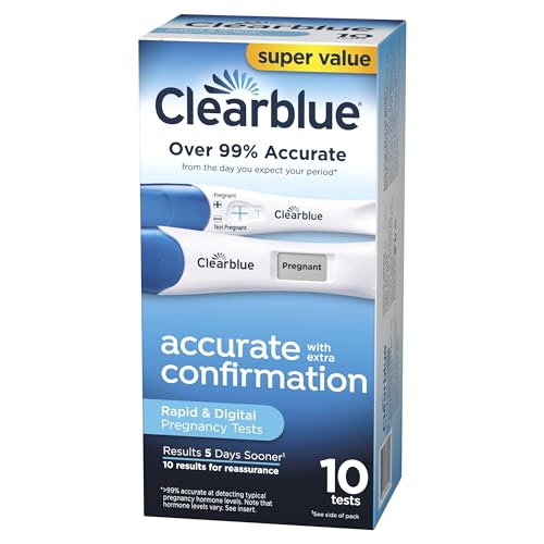 Clearblue Pregnancy Test Combo Pack, 10ct - Digital with Smart Countdown & Rapid