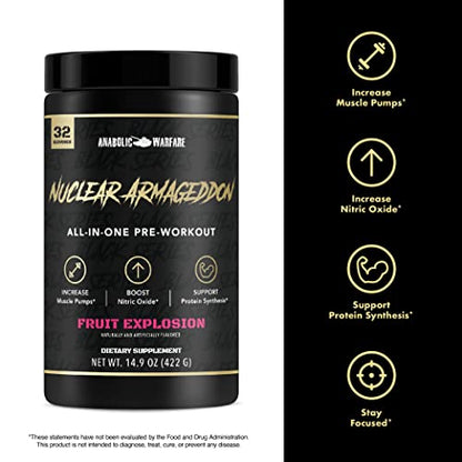 Anabolic Warfare Nuclear Armageddon Pre Workout Powder Pre-Workout for Men