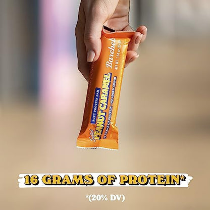 Barebells Soft Protein Bars Salted Peanut Caramel - 12 Count, 1.9oz Bars - Protein Snacks