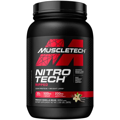 Protein Powder for Weight Loss - MuscleTech Nitro-Tech Ripped - Whey Protein Powder 