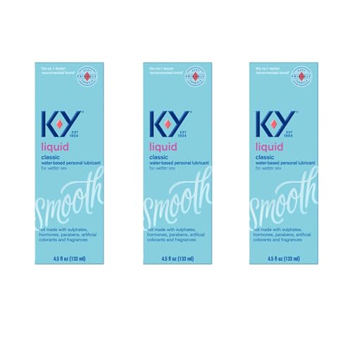 K-Y Liquid Personal Lubricant, Natural Feeling Water Based Lube For Women, Men & Couples