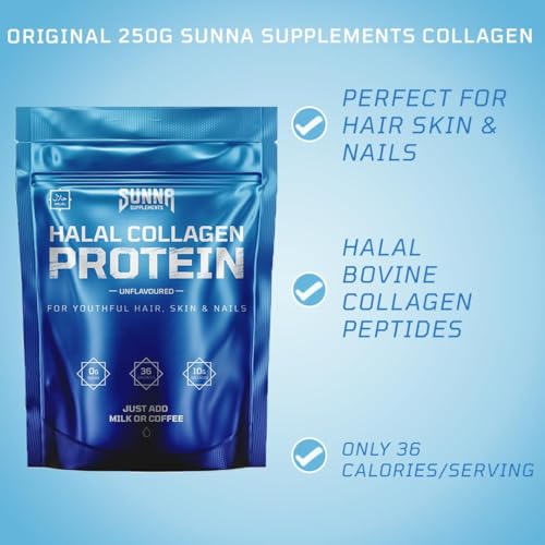 SUNNA SUPPLEMENTS - Halal Bovine Collagen Protein Powder for Hair, Skin, Nails and Joints