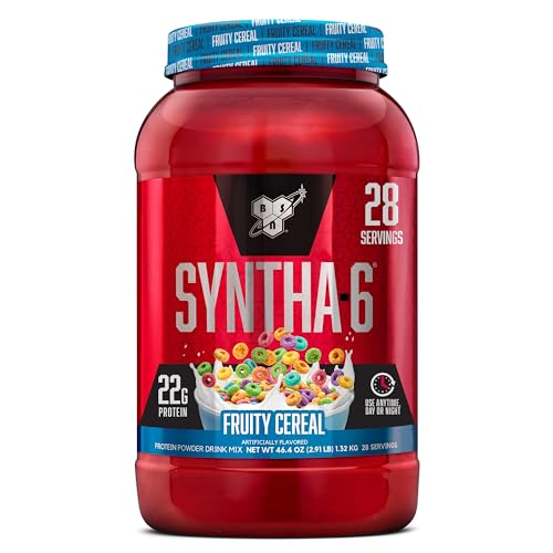 BSN SYNTHA-6 Whey Protein Powder with Micellar Casein, Milk Isolate, Fruity Cereal