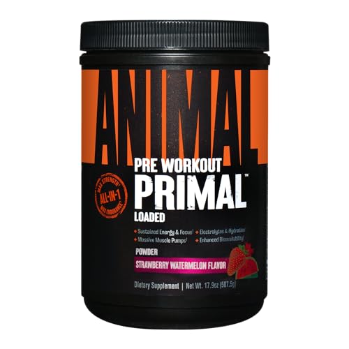 Animal Primal Muscle Hydration + Preworkout Powder – Contains Beta Alanine, 3DPump