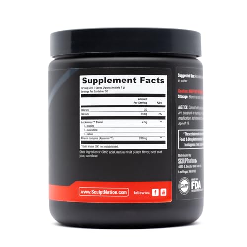 Sculpt Nation by V Shred BCAA Powder - Powerful Amino Acids Blend to Support