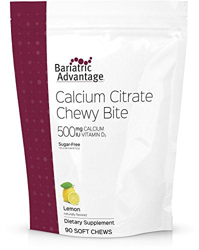 Bariatric Advantage Calcium Citrate Chewy Bites 500mg with Vitamin D3 for Bariatric Surgery