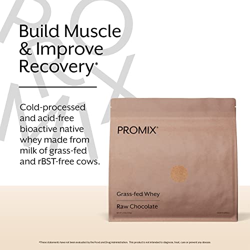 Promix Whey Protein Powder, Raw Chocolate - 2.5lb Bulk - Grass-Fed & 100% All