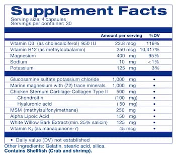 SUPER JOINT SUPPORT Glucosamine, Collagen, MSM & Chondroitin Joint Support