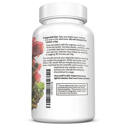 Hoodia Gordonii - Natural Vegan Appetite Suppressant Pills. Stimulant Free Unlike Most Diet Pills