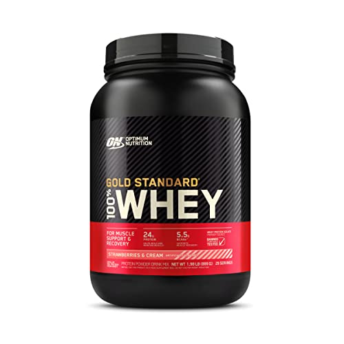 Optimum Nutrition Gold Standard 100% Whey Protein Powder, Strawberries & Cream